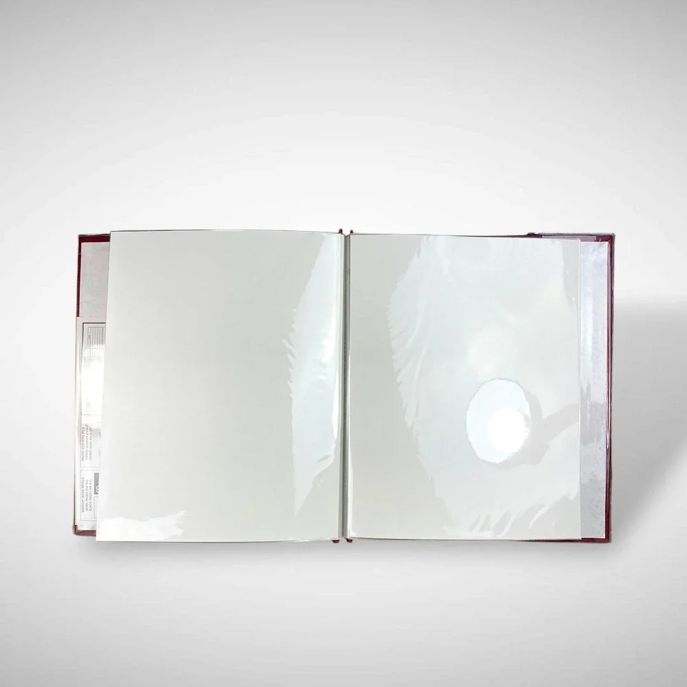 Photo Album Red Faux Leather Photo Album Strap Hinge Top Loading 20 Pages Unused